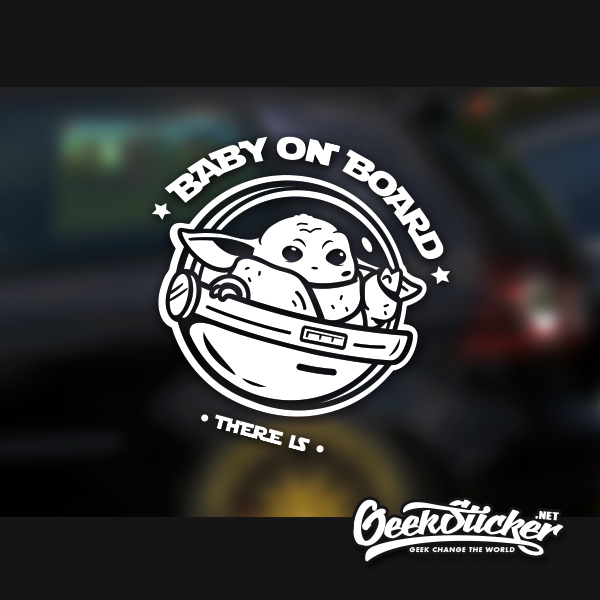 Baby Yoda car decal