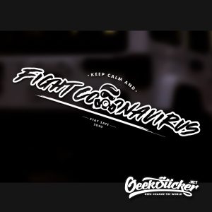 Fight Coronavirus Car Decal Sticker