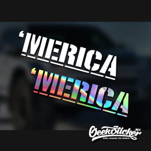 Merica Windshield Sticker