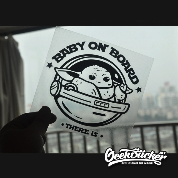 Baby Yoda car decal