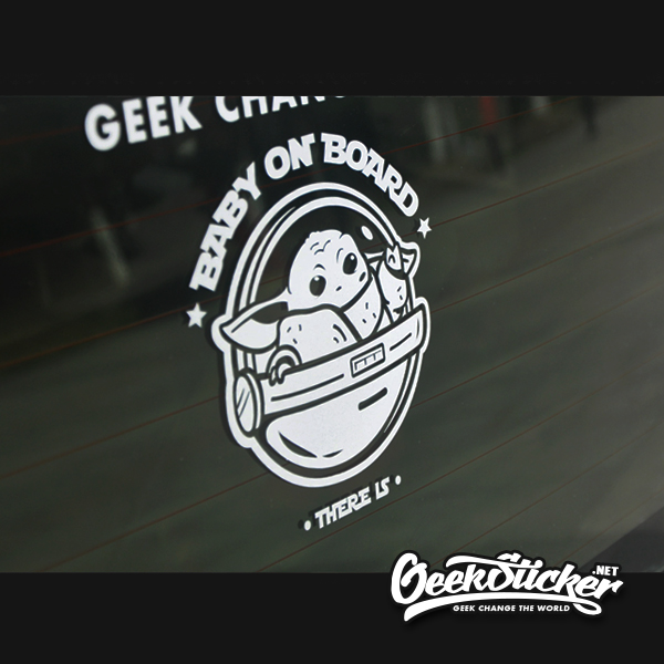 Baby Yoda car decal