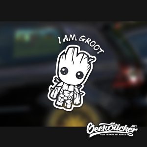 Cartoon Cute Baby Groot Car Decal -6