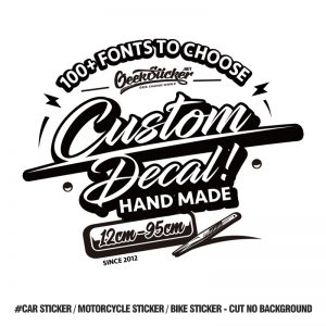 Text Vinyl Stickers Custom