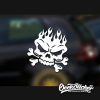 Flaming skull decal-1