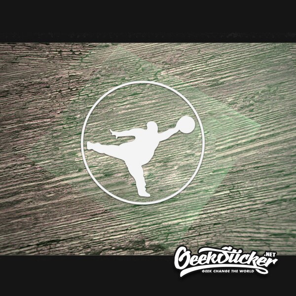 Fat Jordan Decal Stickers Silver White