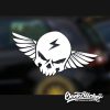 Lightning bolt skull Universal Sticker