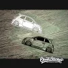 Abarth Fiat 500 Stickers Cartoon silhouette Decal