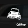 Fiat 500 Abarth Car silhouette Stickers