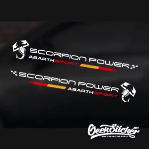Abarth Scorpion Side Door Stickers Decal